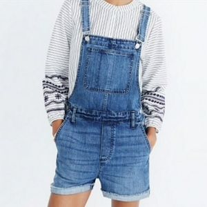 Madewell Denim Short Overalls L